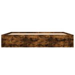vidaXL Cadre de lit chêne fumé 200x200 cm