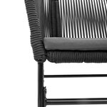 vidaXL Chaises de jardin lot de 2 avec coussins noir résine tressée