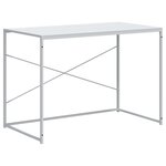vidaXL Bureau d'ordinateur Blanc 110x60x70 cm Bois d'ingénierie