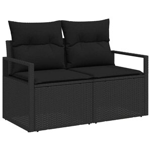 vidaXL Canapé de jardin avec coussin 120 x 62 x 69 cm polyrotin