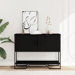 vidaXL Table console noir 100x35x74 5 cm bois d'ingénierie