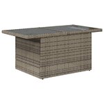 vidaXL Salon de jardin 5 Pièces avec coussins gris résine tressée