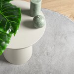 vidaXL Tapis OVIEDO à poils courts gris Ø 160 cm