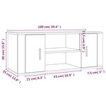 vidaXL Meuble TV Chêne sonoma 100x35x40 cm Bois d'ingénierie