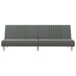 vidaXL Canapé-lit gris foncé tissu