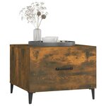 vidaXL Tables basses avec pieds en métal 2 Pièces Chêne fumé 50x50x40 cm