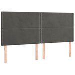 vidaXL Sommier à lattes de lit et matelas Gris foncé 160x200cm Velours