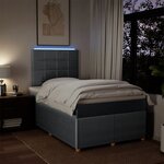 vidaXL Sommier à lattes de lit avec matelas Gris clair 120x200cm Tissu
