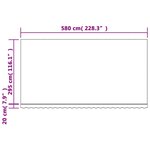 vidaXL Tissu de remplacement pour auvent rayures multicolores 6x3 m