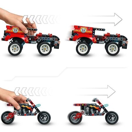 LEGO® Technic™ 42106 Le spectacle de cascades du camion et de la moto -  Histoire en Briques