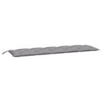 vidaXL Coussin de banc de jardin gris 180x50x7 cm tissu oxford