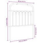 vidaXL Tête de lit métal blanc 75 cm