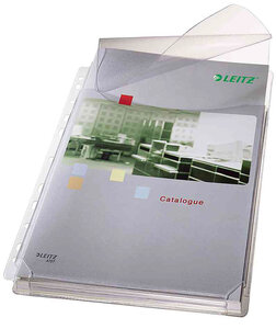 Sachet de 5 pochettes plan en PVC 170 µ grainé Capacité 200 feuilles LEITZ