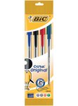 Stylos à bille Cristal Medium assortis en pack de 4 BIC