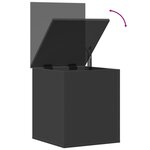 vidaXL Boîte de rangement noir 40x42x46 cm bois d'ingénierie