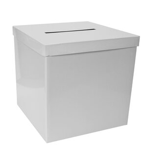 Urne en carton blanc brillant 25x25x25cm