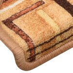vidaXL Tapis d'escalier autoadhésifs 10 Pièces 65x21x4 cm Beige
