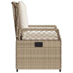 vidaXL Chaises inclinables de jardin lot de 2 beige résine tressée