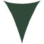 vidaXL Voile d'ombrage 160 g/m² Vert foncé 5x6x6 m PEHD