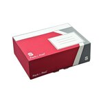 Lot de 20 boîtes postale taille S, en carton, rouge / gris