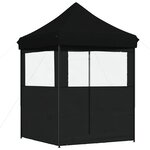 vidaXL Tente de réception pliable escamotable 2 parois latérales noir