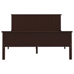 vidaXL Cadre de lit Marron foncé Bois de pin massif 140x200 cm