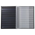 Album De Timbres Simili-cuir 32 Pages Noires - 22 5x30 5 Cm - Noir - Exacompta