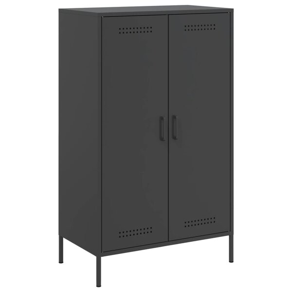 vidaXL Buffet haut noir 68x39x113 cm acier