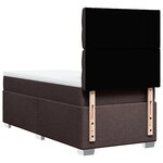 vidaXL Sommier à lattes de lit avec matelas Marron foncé 90x200 cm