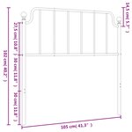 vidaXL Tête de lit métal noir 100 cm