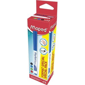 Feutre à tableau blanc Marker'Peps pack promo de 12 MAPED