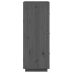 vidaXL Buffet haut Gris 34x40x108 5 cm Bois massif de pin