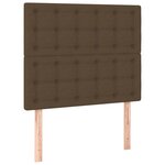 vidaXL Sommier à lattes de lit matelas et LED Marron foncé 120x200 cm