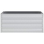 vidaXL Lit surélevé de jardin 100x40x45 cm Acier galvanisé Argenté
