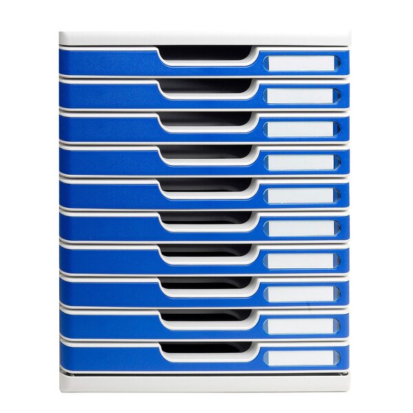 Module De Classement Modulo Office10 Tiroirs Fermés - Bleu - Exacompta