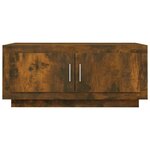 vidaXL Table basse Chêne fumé 102x50x45 cm Bois d'ingénierie