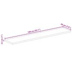 vidaXL Dessus de table 140x20x2 5cm rectangulaire bois massif manguier