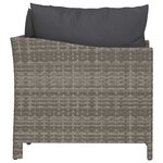 vidaXL Salon de jardin 2 Pièces avec coussins Gris Résine tressée