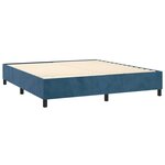 vidaXL Sommier à lattes de lit et matelas Bleu foncé 180x200cm Velours