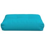 vidaXL Coussin de palette turquoise 50x40x12 cm tissu