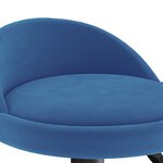 Vidaxl tabouret de bar bleu velours