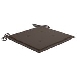 vidaXL Chaises de jardin et coussins taupe lot de 8 Bois teck massif