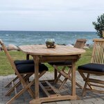 Table de jardin extensible 180/240 cm + 4 chaises en teck