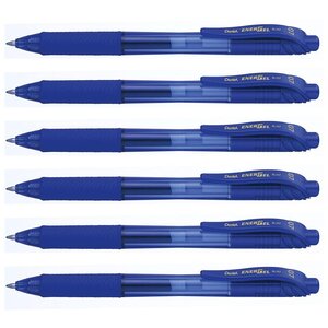 Stylo Roller Encre Gel EnerGel BL107 pointe Métal 0 7 Bleu x 6 PENTEL