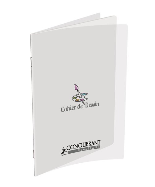 Cahier POLYPRO 24 x 32 cm 48 pages 120g Uni Dessin x 10 CONQUÉRANT