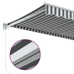 vidaXL Auvent rétractable anthracite et blanc 5x3 m tissu et aluminium