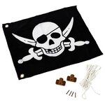 AXI Drapeau de pirate Noir et blanc 55 x 45 cm