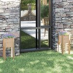 vidaXL Jardinières d'extérieur 2 Pièces 31x31x70 cm bois de pin massif