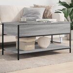 vidaXL Table basse sonoma gris 100x50x50 cm bois d'ingénierie et métal
