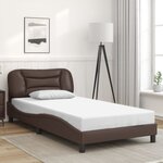 vidaXL Cadre de lit avec LED sans matelas marron 100x200 cm